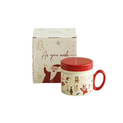 GOGLASSCUP Hand painted Christmas Ceramic Mug