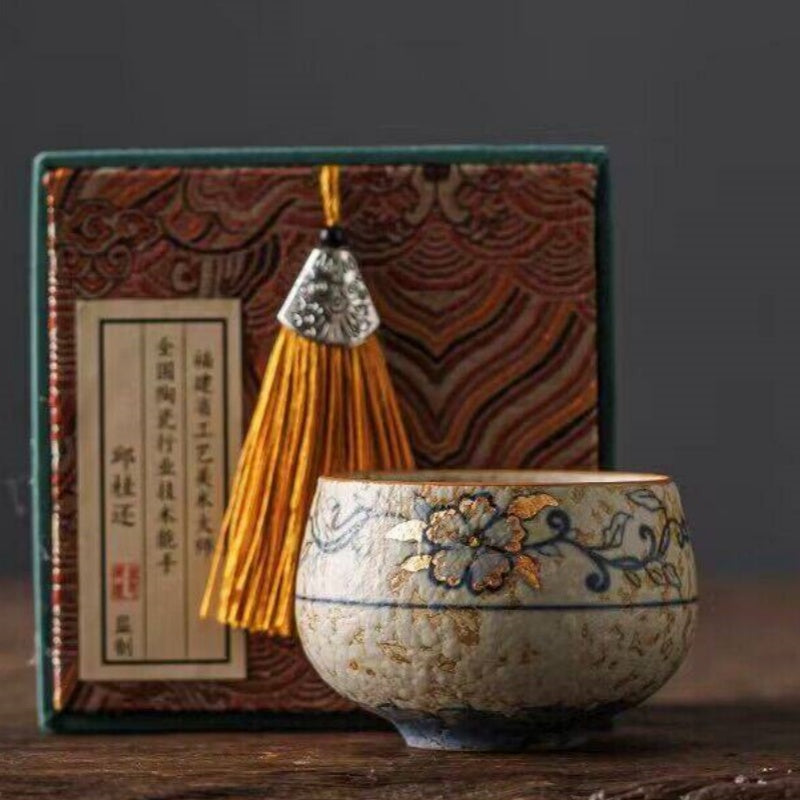 DunHuang Gilded Silver Master Tea Cups