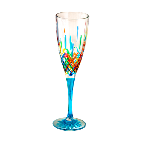 ZECCHIN Painted Temple Series Champagne Glasses - Goglasscup