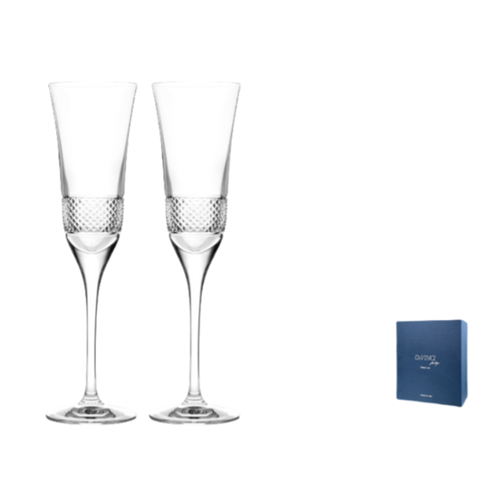 DA VINCI Hand Cut Fiesole Series Champagne Flutes - Goglasscup