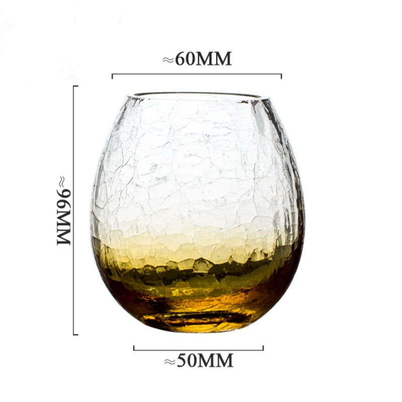 GoGlassCup Ice Cracked Whiskey Glass