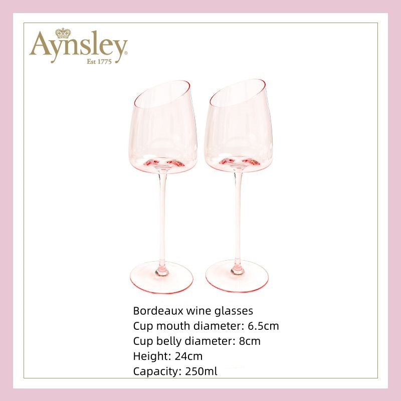 Aynsley Lady Pink Champagne Glasses - Goglasscup