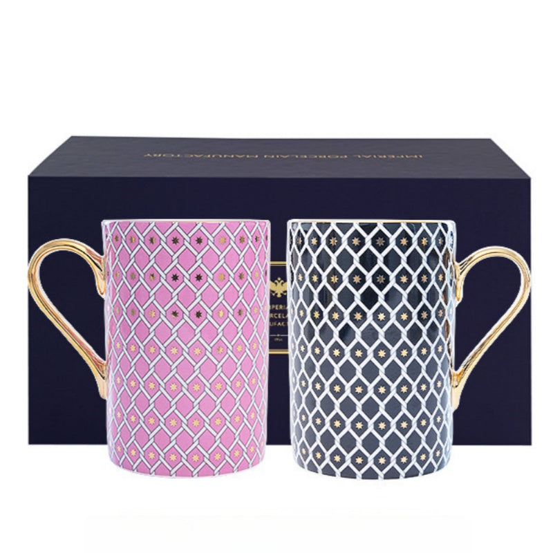 LOMONOSOV Fine Bone China STAR Mug – High Design Couple's Gift Box