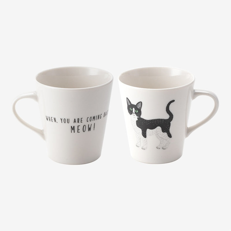 Hatsuichi Mino Ware Handcrafted Ceramic Adorable Cat  Coffee Cup