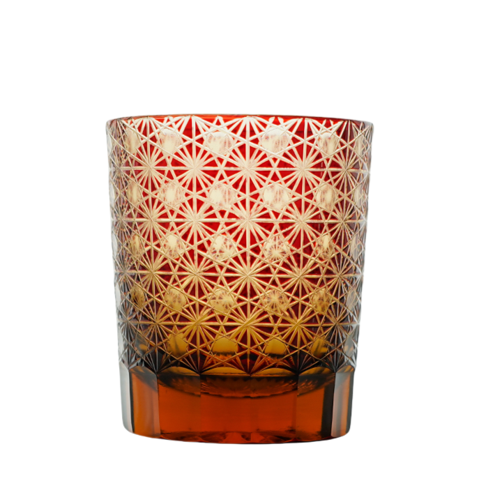 GOGLASSCUP Chrysanthemum Texture Japanese Edo Kiriko Glasses