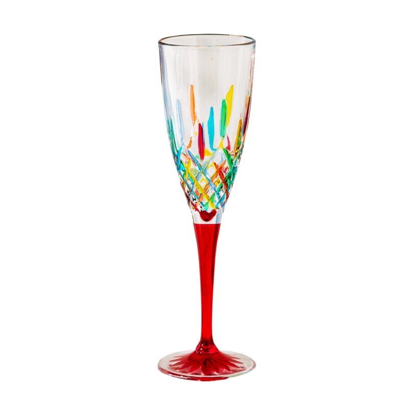 ZECCHIN Painted Temple Series Champagne Glasses - Goglasscup