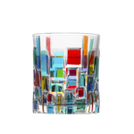 ZECCHIN Copa de Vino de Vidrio de Colores Copa de Vino de Mosaico de Whisky