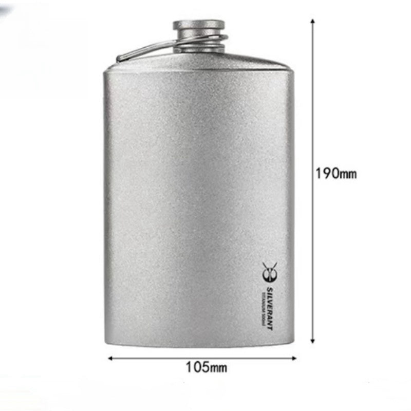 SILVERANT Pure Titanium Outdoors Hip Flask