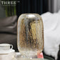 TLIFE Cracked Ice Flower Glass Vase