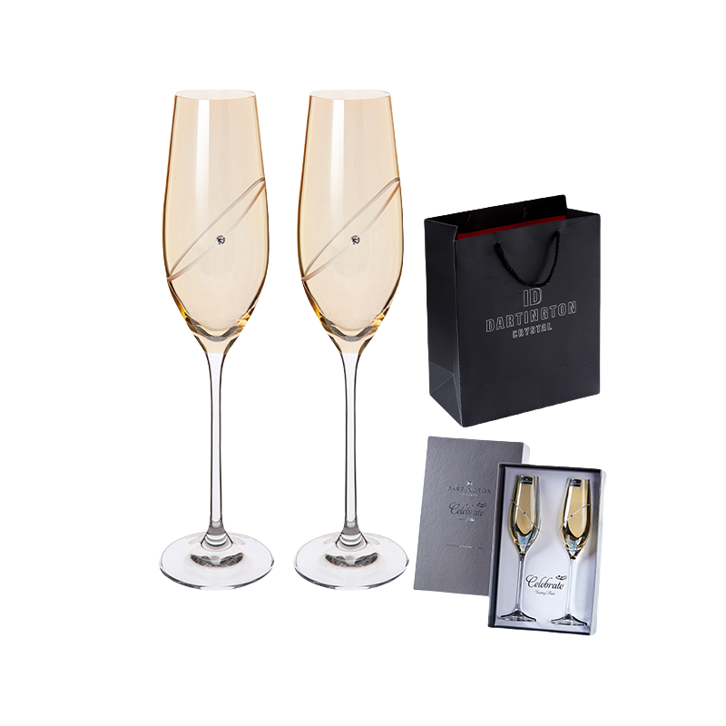 DARTINGTON Celebrate Crystal Goblet Champagne Glass - Goglasscup