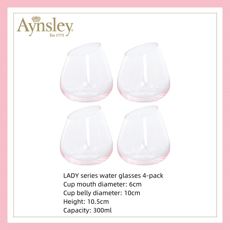 Aynsley Lady Pink Champagne Glasses - Goglasscup