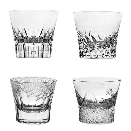 Japanese Thick-Bottomed Crystal Wine Glass | Mount Fuji + Ice Crystal + Angel Wings + Sharp Edge