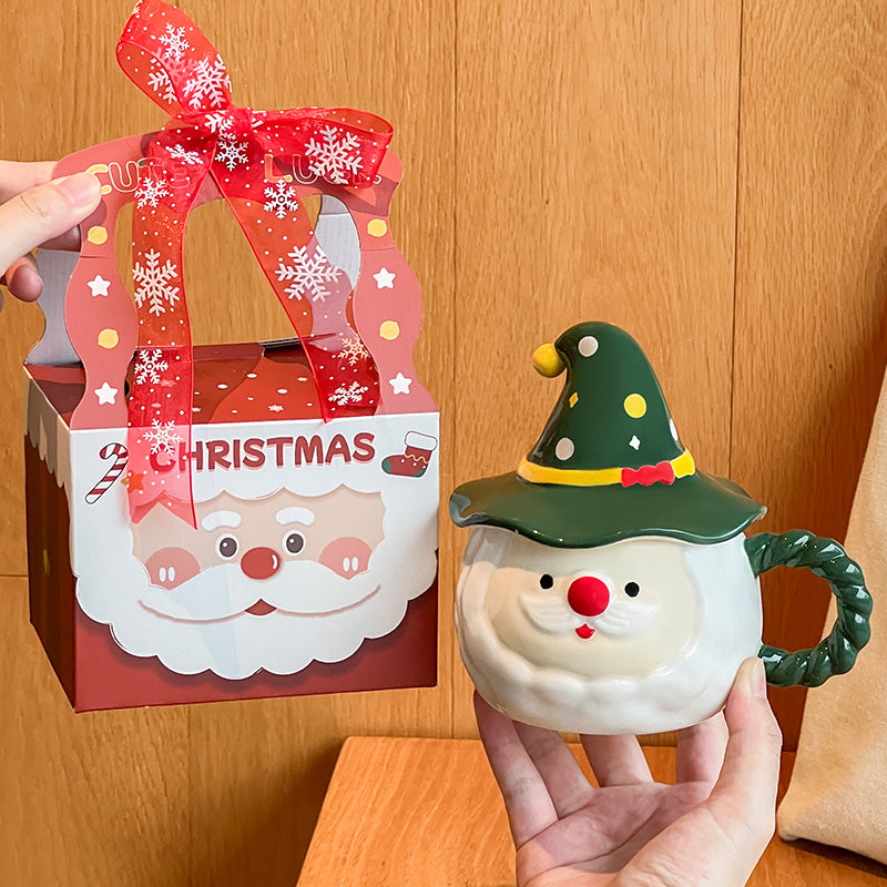 GOGLASSCUP Santa Claus Mug with Lid