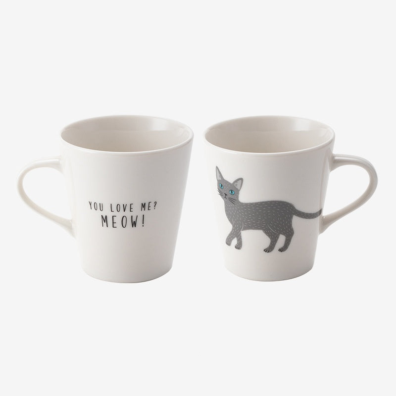 Hatsuichi Mino Ware Handcrafted Ceramic Adorable Cat  Coffee Cup