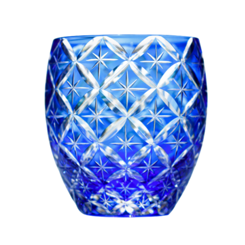 GOGLASSCUP Violet Japanese Edo Kiriko Glasses - Goglasscup