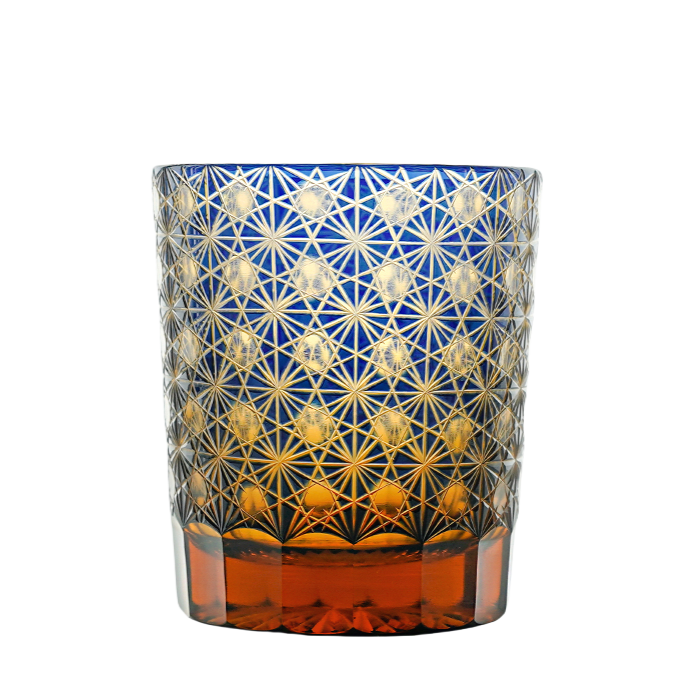 GOGLASSCUP Chrysanthemum Texture Japanese Edo Kiriko Glasses - Goglasscup