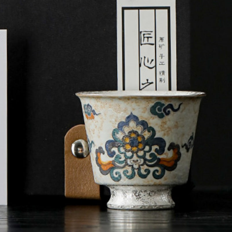 DunHuang Gilded Silver Master Tea Cups