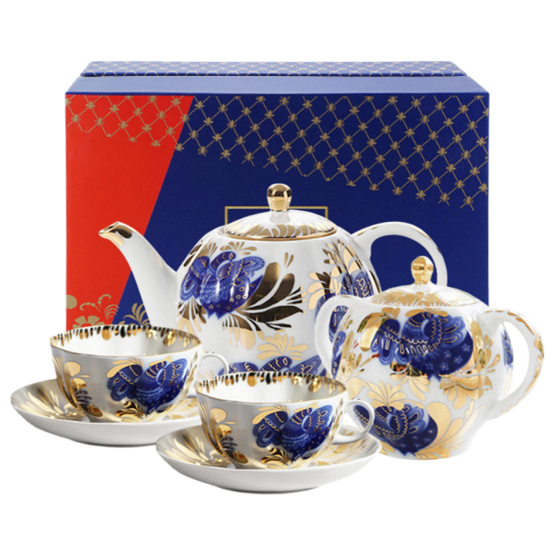 LOMONOSOV Golden Garden Coffee Cup – Premium Fine Ceramic English-Style Afternoon Tea Set