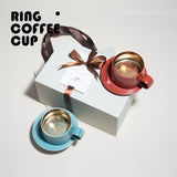 Lily of the Valley Couple Mugs - Matching Ceramic Coffee Cups, Wedding Gift Set with Gift Box