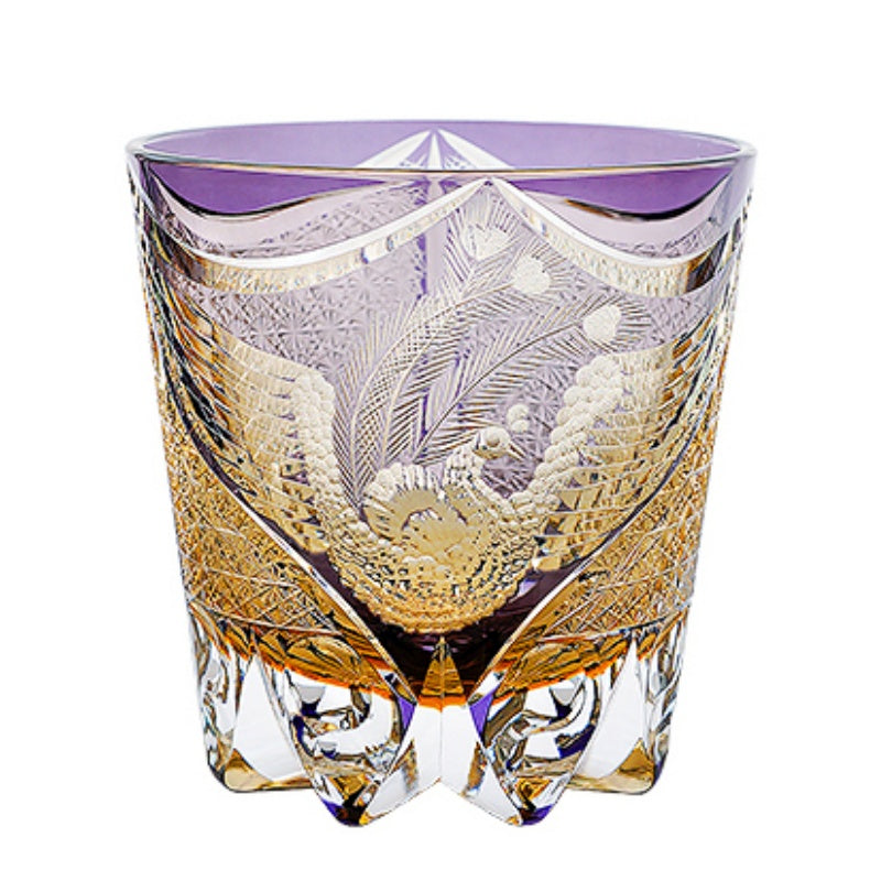 KAGAMI Edo Kiriko Hand-carved Longan Eye Whiskey Glass - Goglasscup