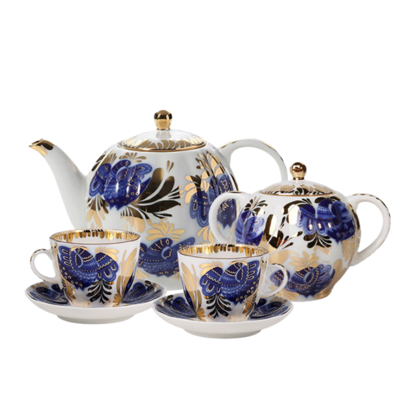 LOMONOSOV Golden Garden Coffee Cup – Premium Fine Ceramic English-Style Afternoon Tea Set