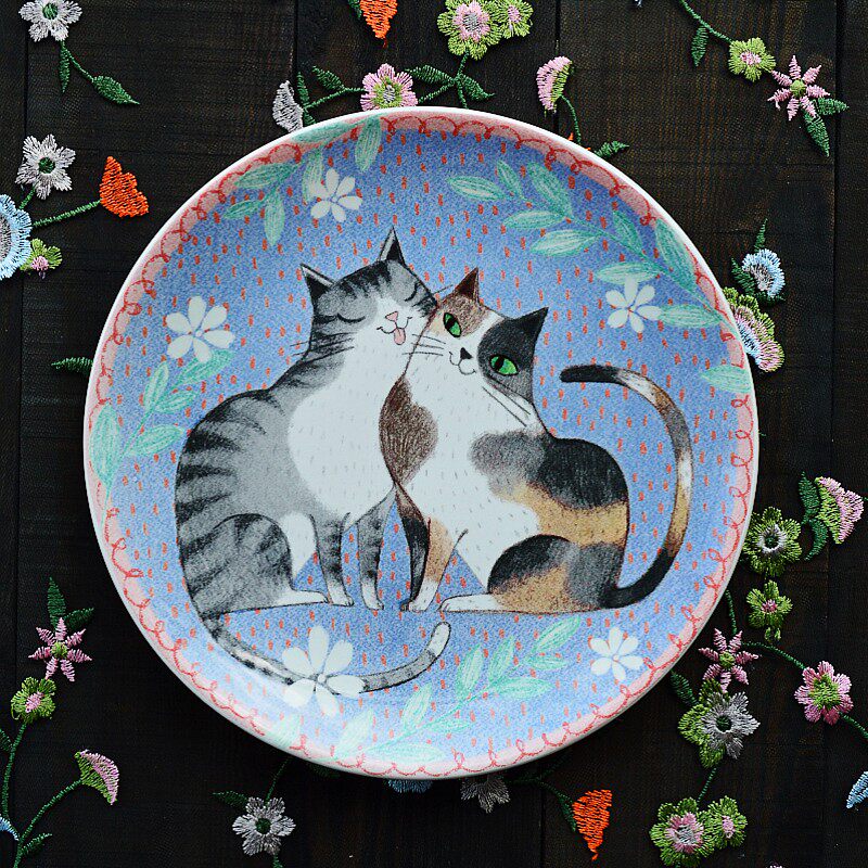 Nordic Countryside Underglaze Ceramic Dinner Plate