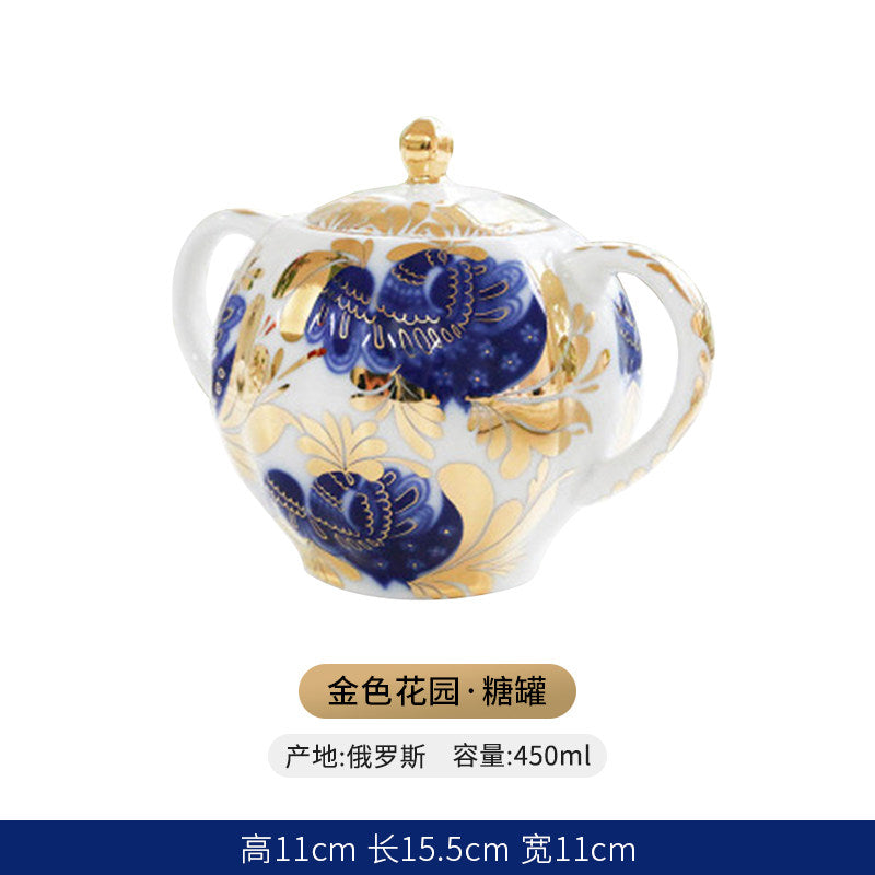 LOMONOSOV Golden Garden Coffee Cup – Premium Fine Ceramic English-Style Afternoon Tea Set