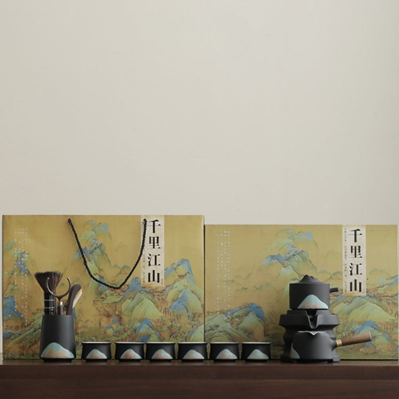 GOGLASSCUP Forbidden City Cultural Creativity Distant Hills Automatic kungfu Tea Set GoGlassCup