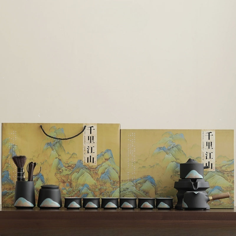 GOGLASSCUP Forbidden City Cultural Creativity Distant Hills Automatic kungfu Tea Set GoGlassCup