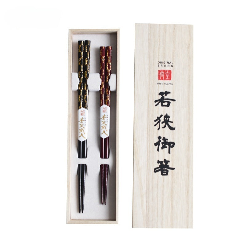 KAWAI WAKASANURI Inlaid Shell Chopsticks Goglasscup