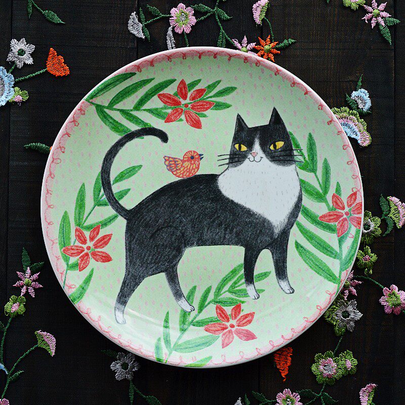 Nordic Countryside Underglaze Ceramic Dinner Plate