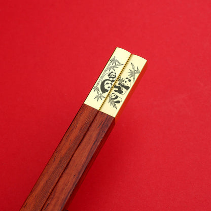 Single Household Mahogany Chopsticks Chinese Gift Box GoGlassCup