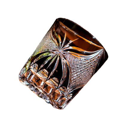 KAGAMI Edo Kiriko Whiskey Glass Butterfly with Wooden Box