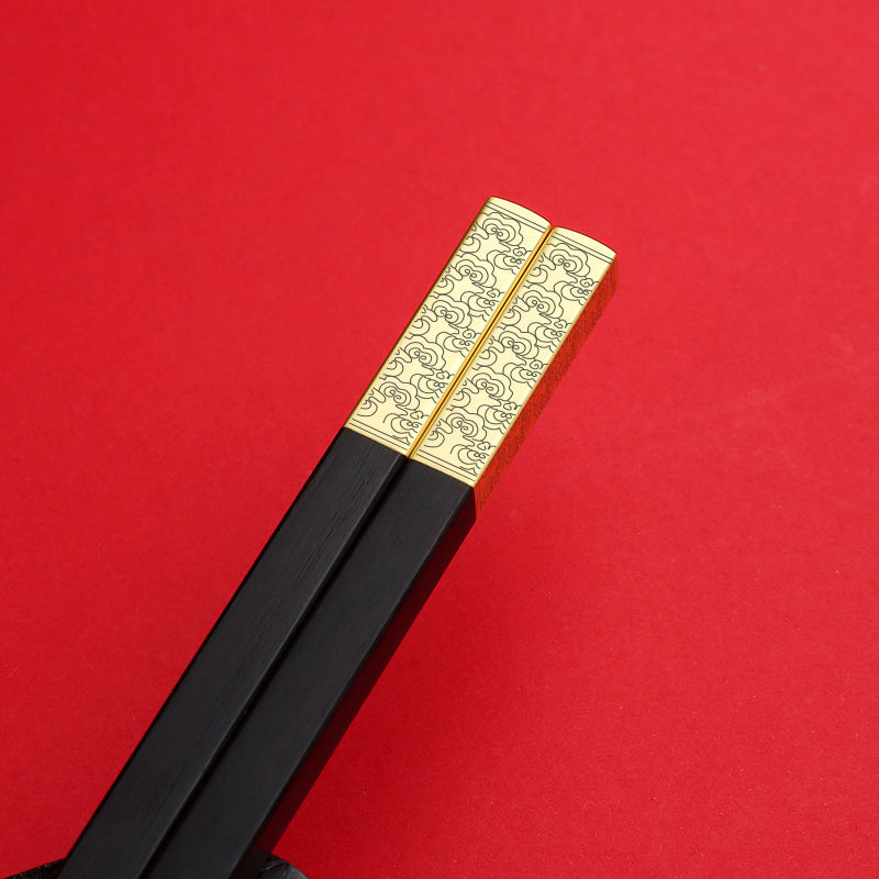 Single Household Mahogany Chopsticks Chinese Gift Box GoGlassCup