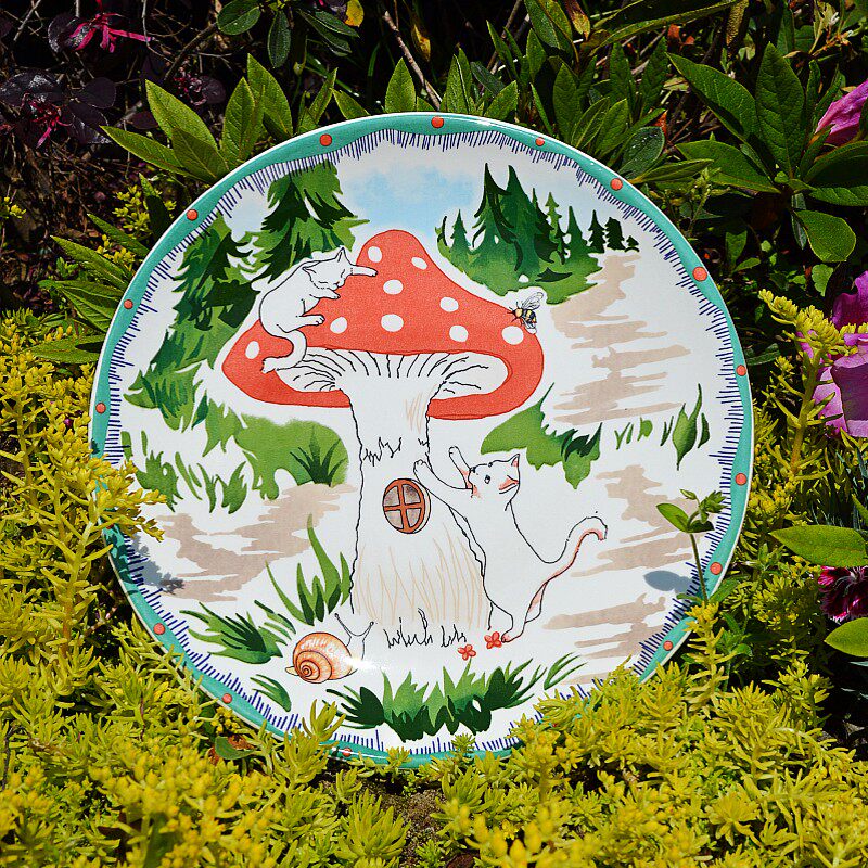 Nordic Countryside Underglaze Ceramic Dinner Plate
