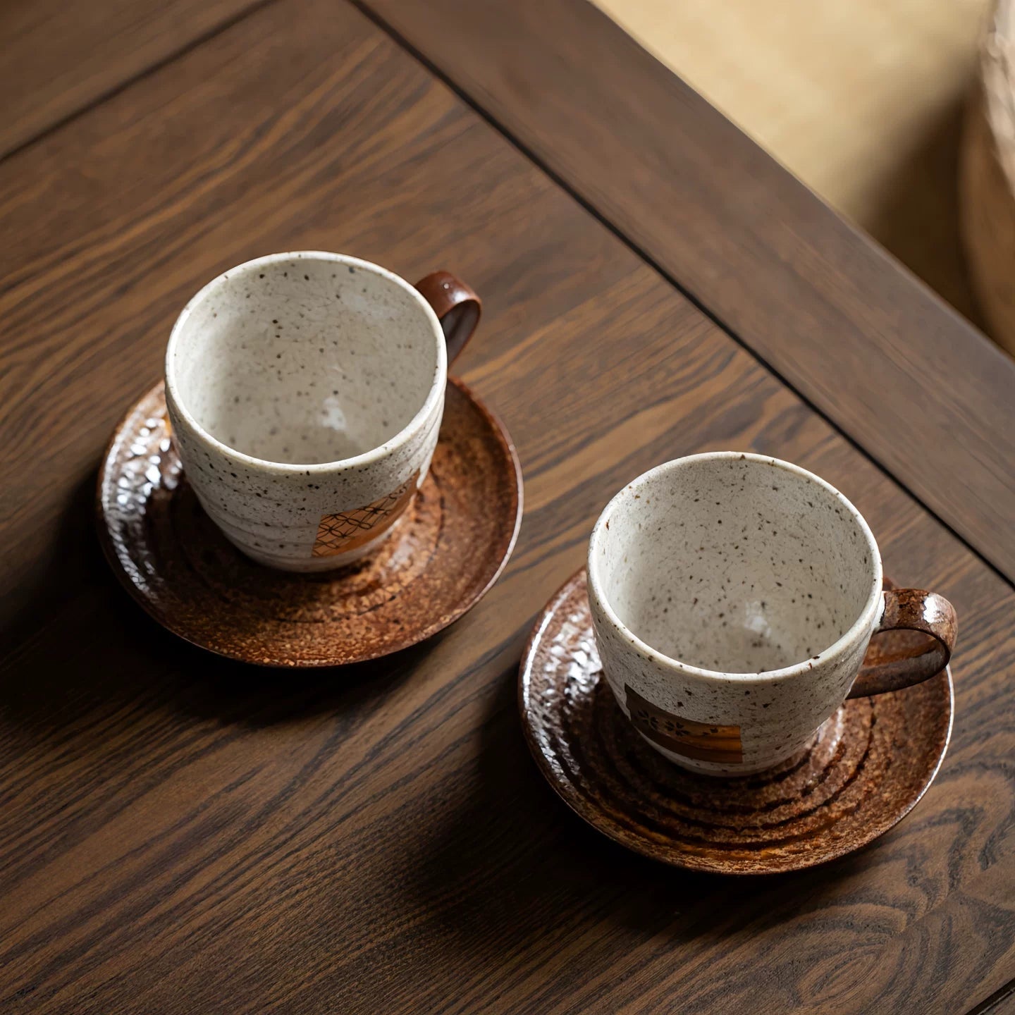 Shushi Gold And Silver Foil Ceramic Mug Pair