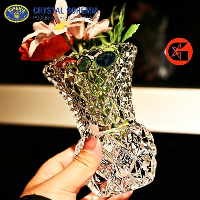 BOHEMIA crystal glass vase view 5